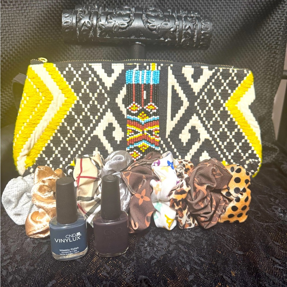 Bundle 10 scrunchies 2 CND nail POLISH 1 bag